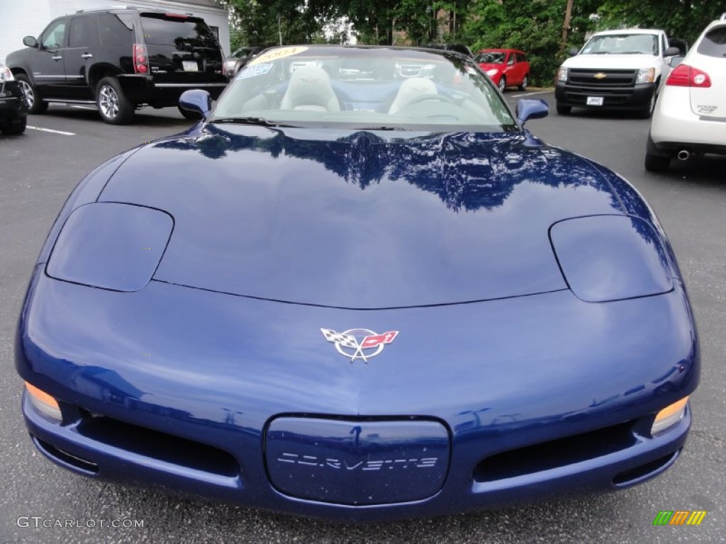 2004 Corvette Convertible - LeMans Blue Metallic / Shale photo #3