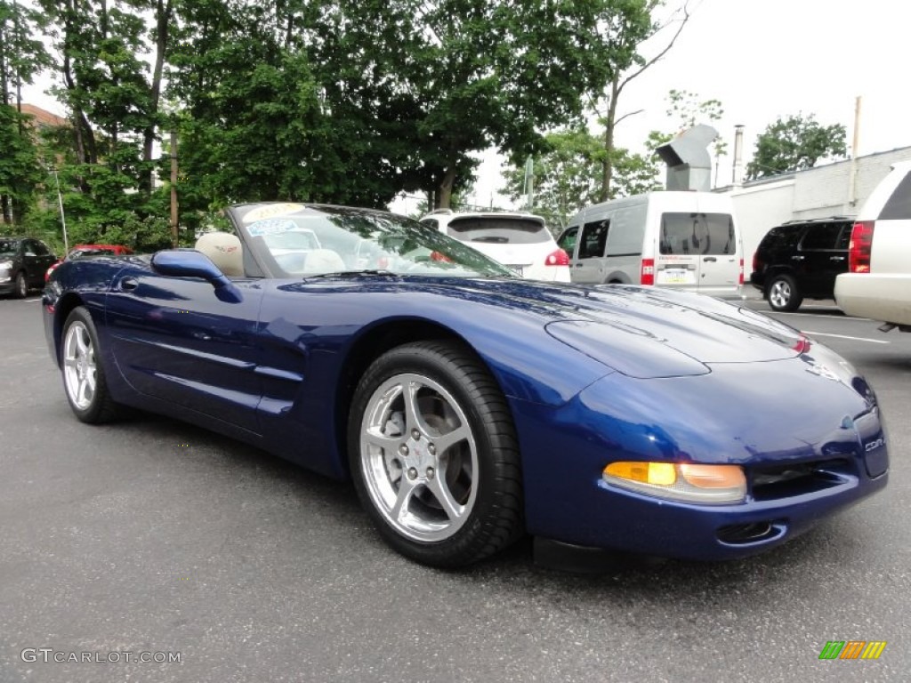 2004 Corvette Convertible - LeMans Blue Metallic / Shale photo #5