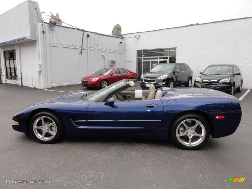 2004 Corvette Convertible - LeMans Blue Metallic / Shale photo #12