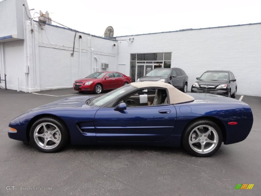 2004 Corvette Convertible - LeMans Blue Metallic / Shale photo #35
