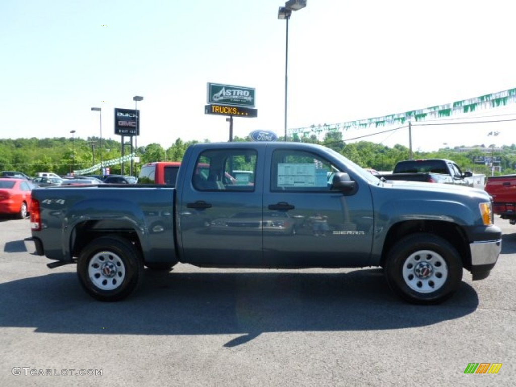 2012 Sierra 1500 Crew Cab 4x4 - Stealth Gray Metallic / Dark Titanium photo #8