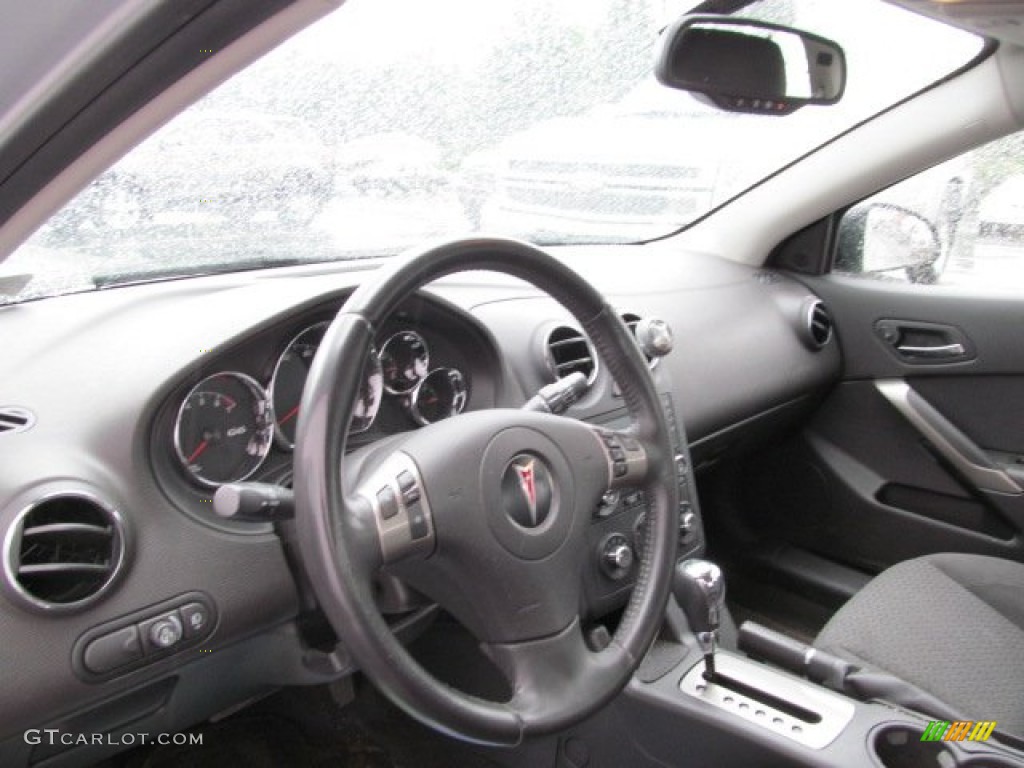 2009 Pontiac G6 V6 Sedan Ebony Steering Wheel Photo #66011751