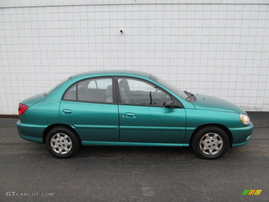 2001 Rio Sedan - Emerald Green / Gray photo #2