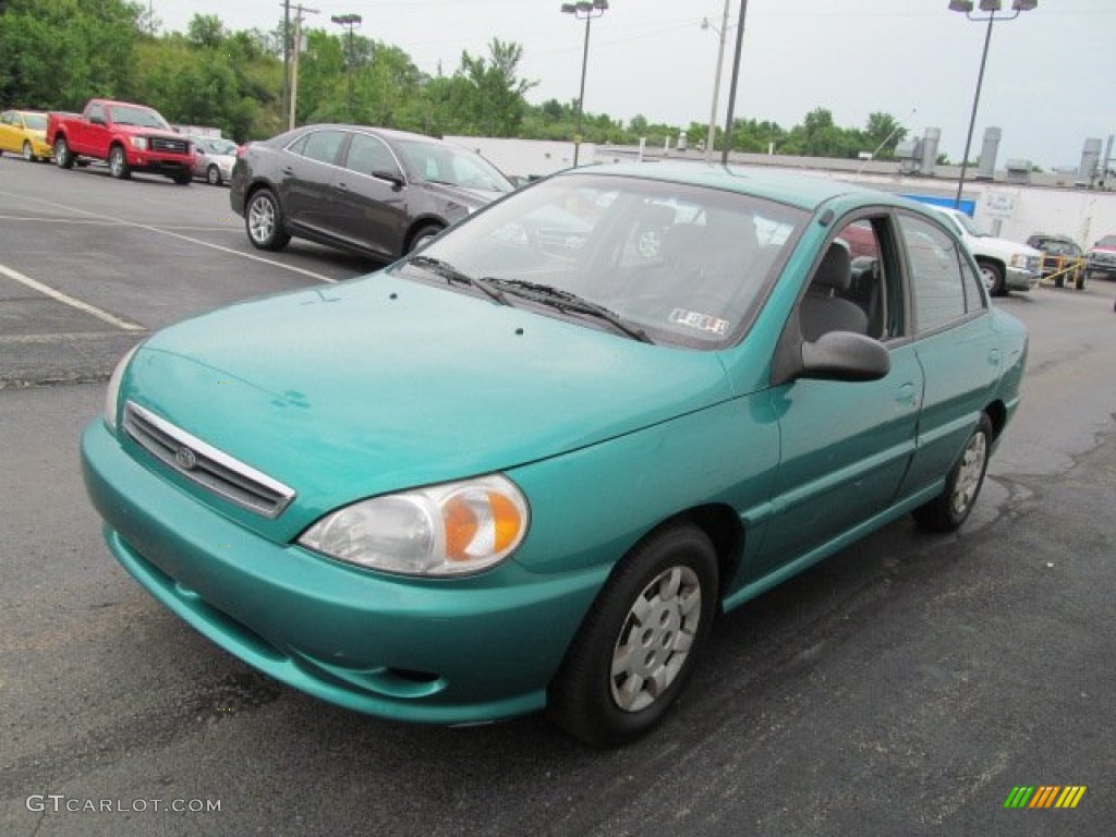 2001 Rio Sedan - Emerald Green / Gray photo #4