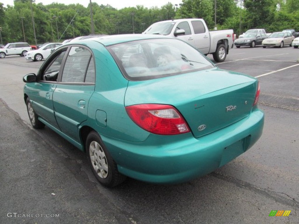 2001 Rio Sedan - Emerald Green / Gray photo #5