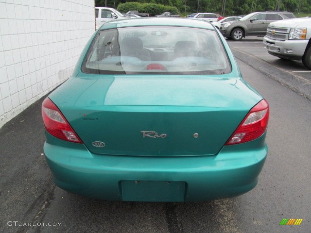 2001 Rio Sedan - Emerald Green / Gray photo #6