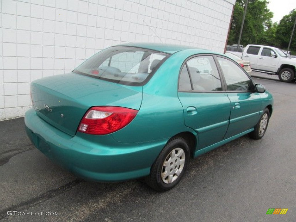 2001 Rio Sedan - Emerald Green / Gray photo #7