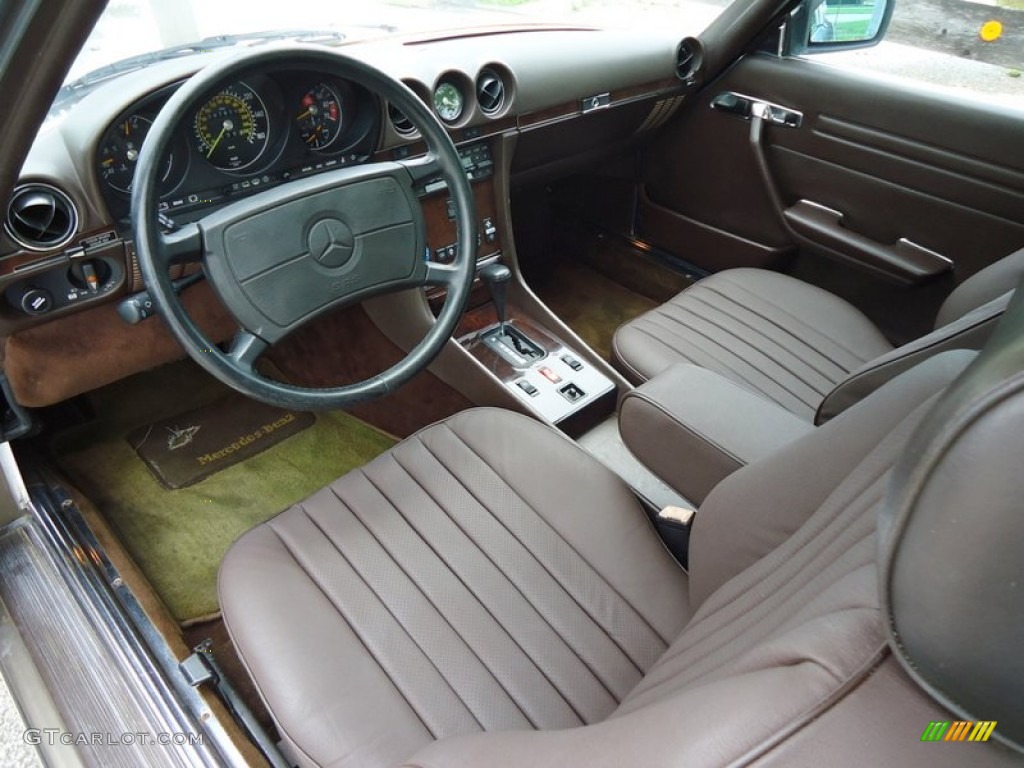 Brown Interior 1987 Mercedes-Benz SL Class 560 SL Roadster Photo #66012537