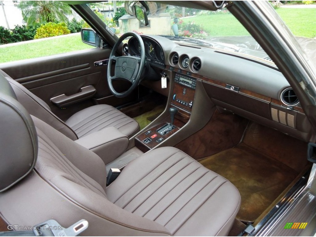 Brown Interior 1987 Mercedes-Benz SL Class 560 SL Roadster Photo #66012837