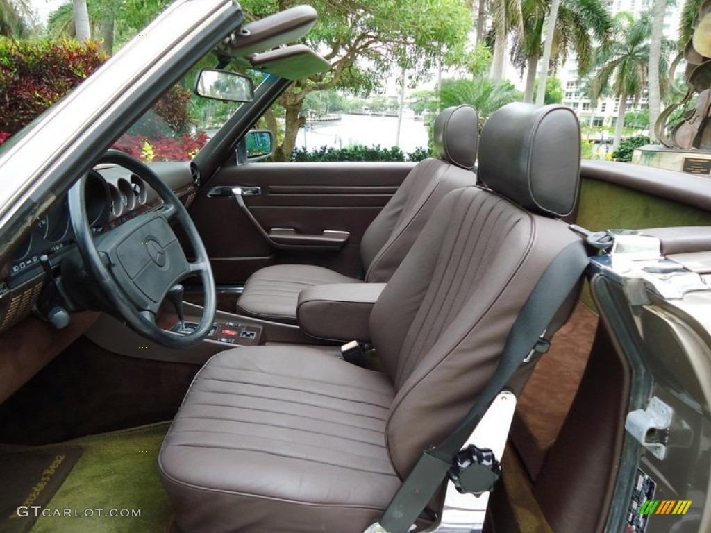 Brown Interior 1987 Mercedes-Benz SL Class 560 SL Roadster Photo #66012906