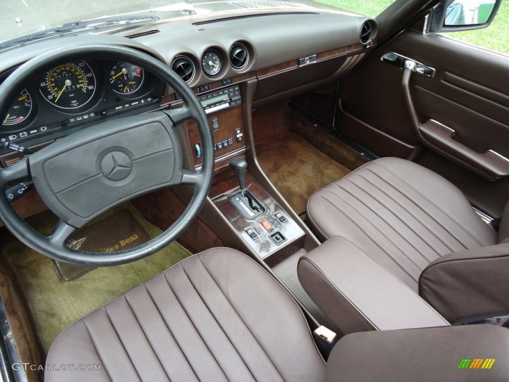 Brown Interior 1987 Mercedes-Benz SL Class 560 SL Roadster Photo #66012916