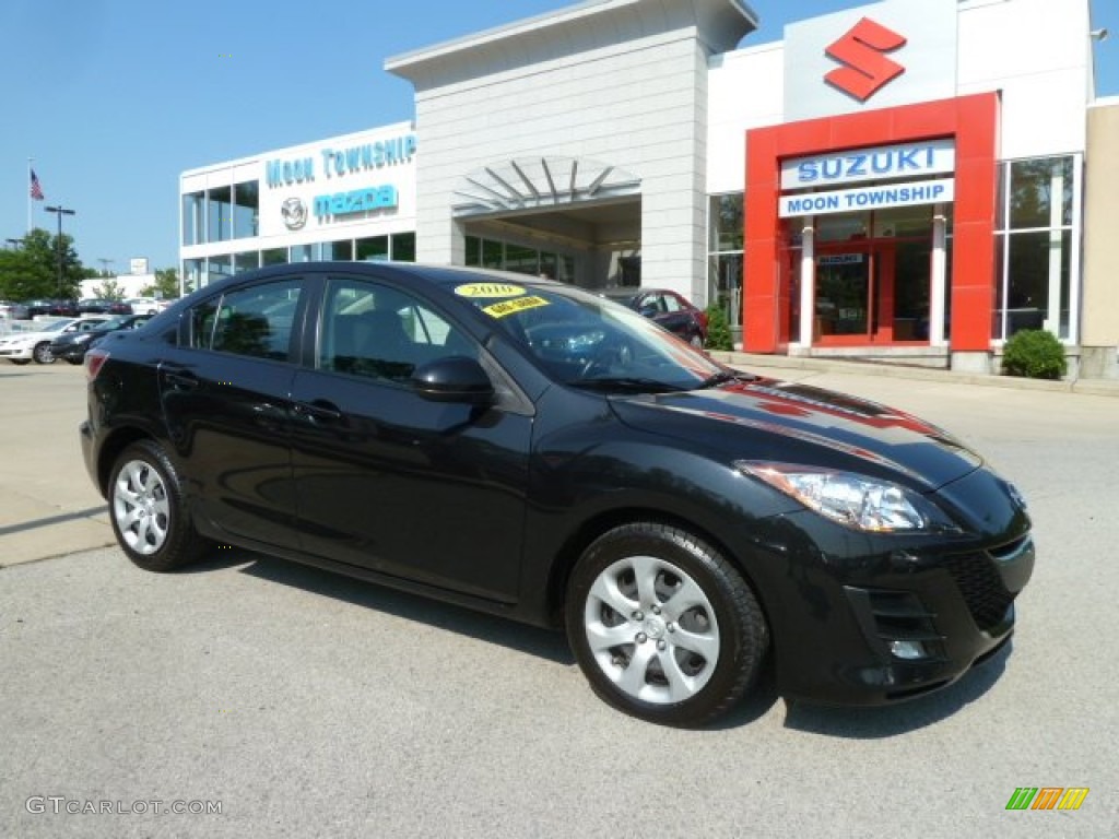 2010 MAZDA3 i Touring 4 Door - Black Mica / Black photo #1
