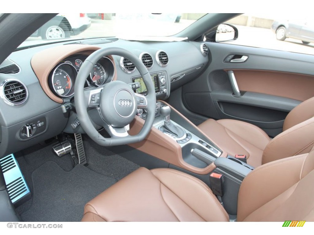 Nougat Brown Interior 2012 Audi TT 2.0T quattro Roadster Photo #66014595