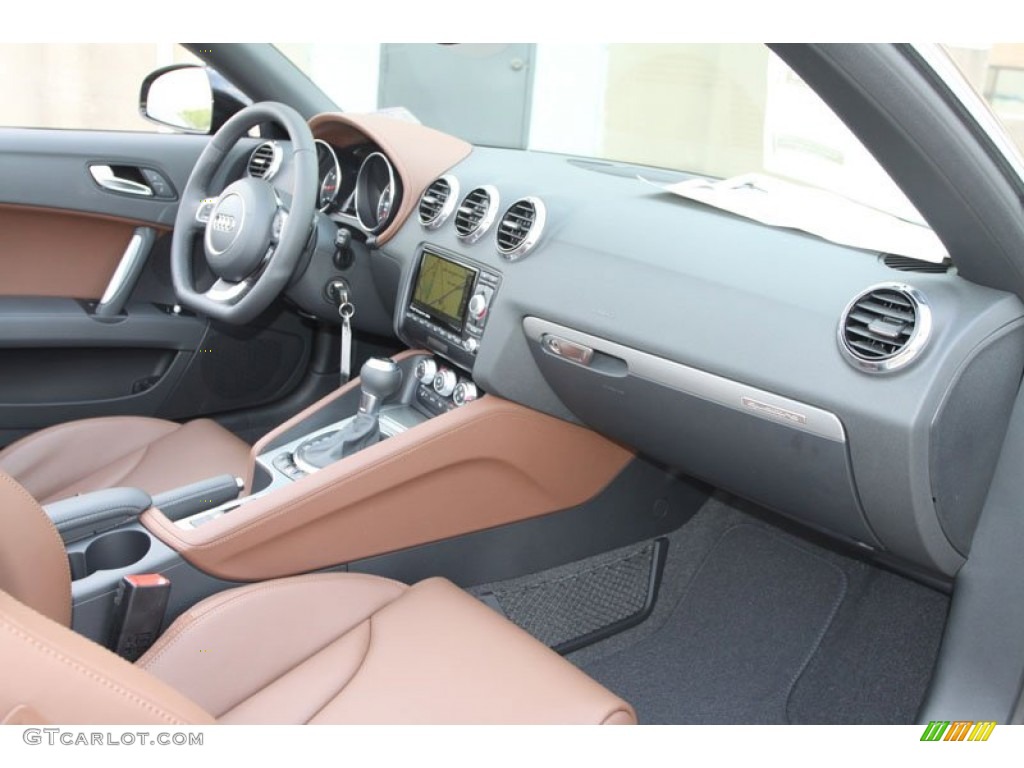 2012 Audi TT 2.0T quattro Roadster Nougat Brown Dashboard Photo #66014691
