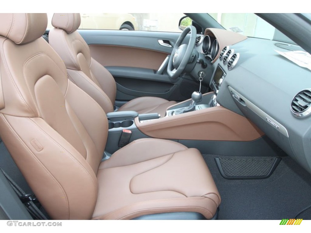 Nougat Brown Interior 2012 Audi TT 2.0T quattro Roadster Photo #66014703
