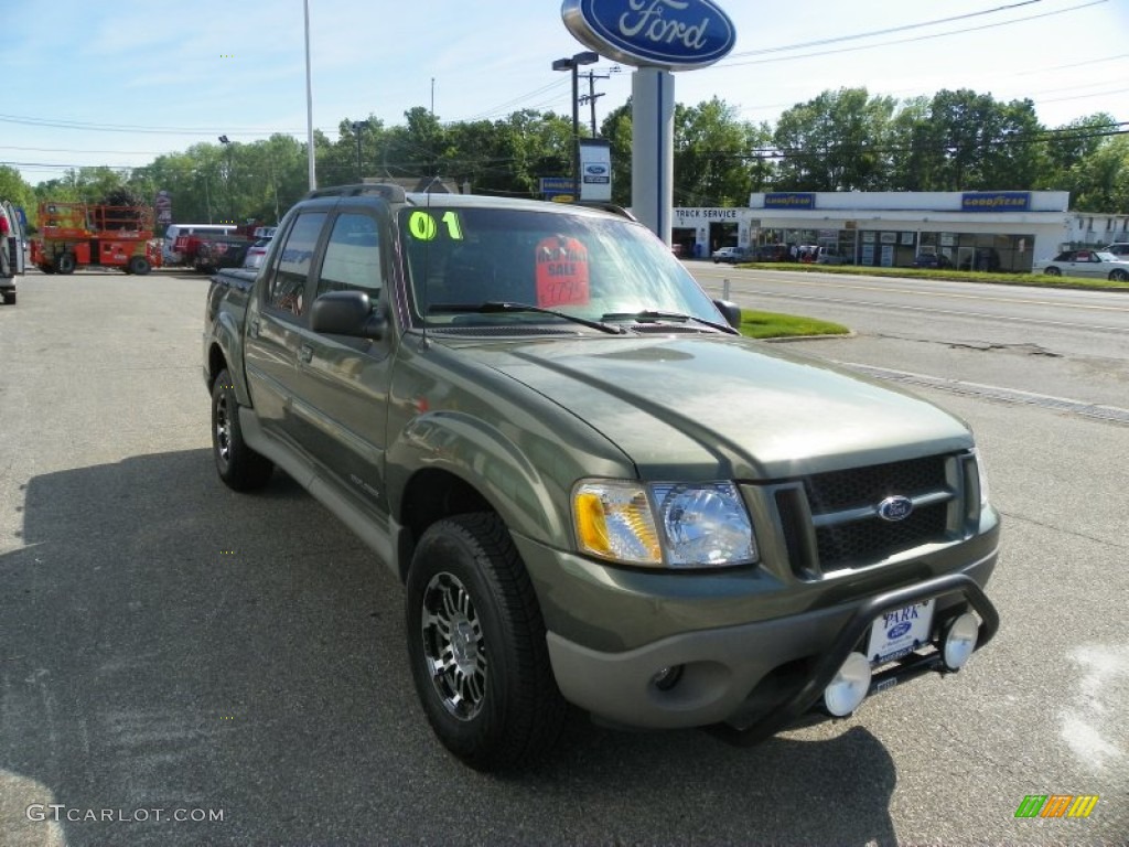 2001 Explorer Sport Trac 4x4 - Estate Green Metallic / Medium Prairie Tan photo #10