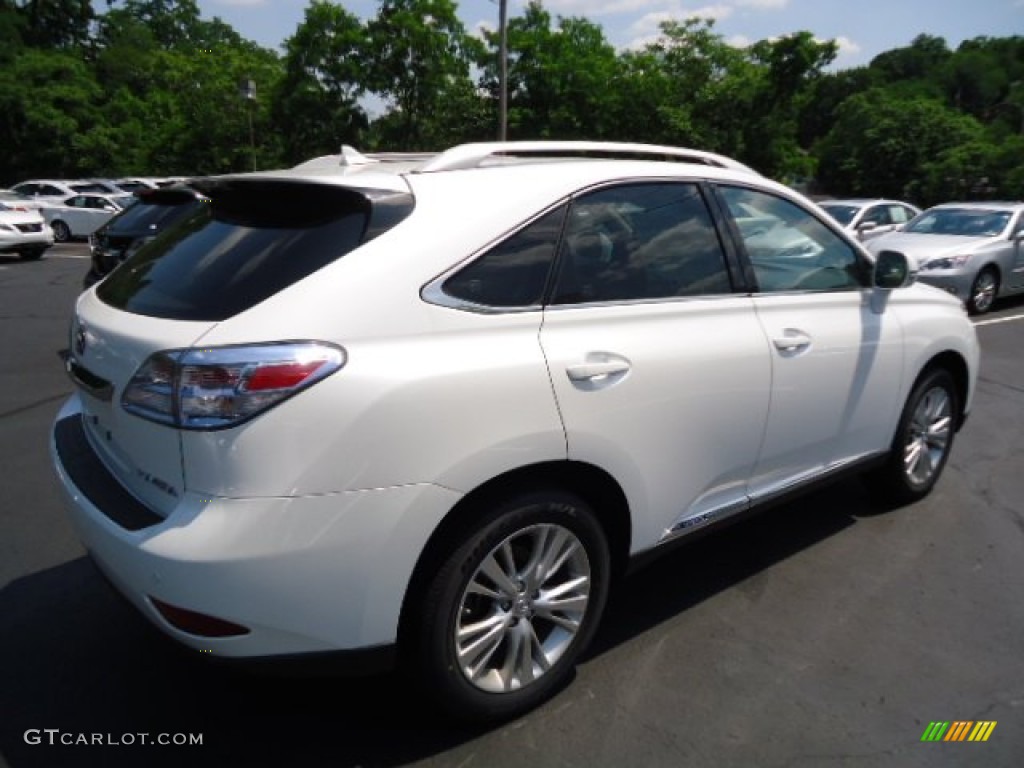 2012 RX 450h AWD Hybrid - Starfire White Pearl / Parchment photo #4