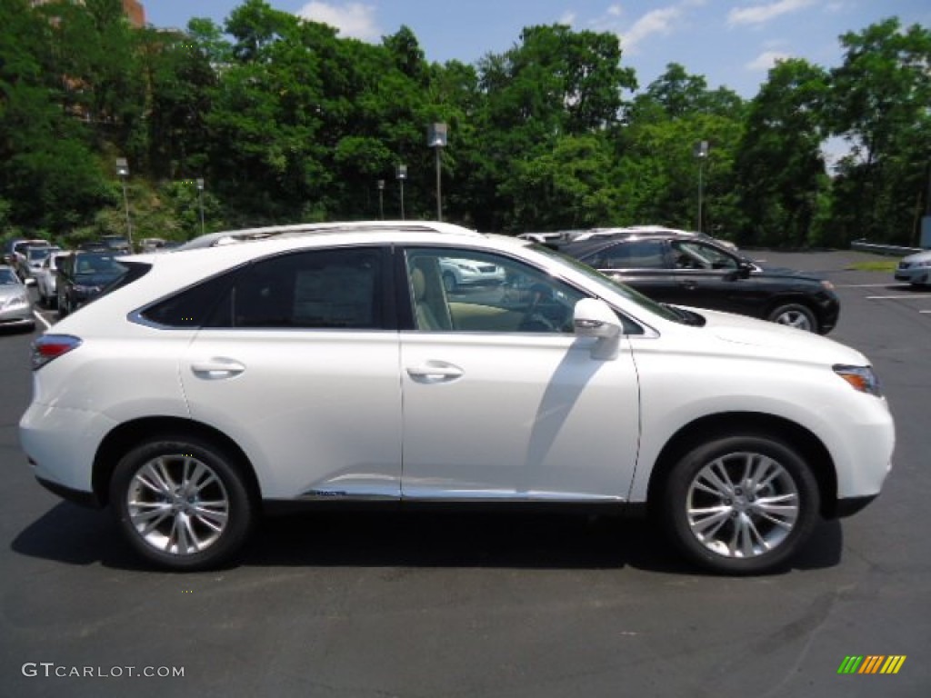 2012 RX 450h AWD Hybrid - Starfire White Pearl / Parchment photo #5