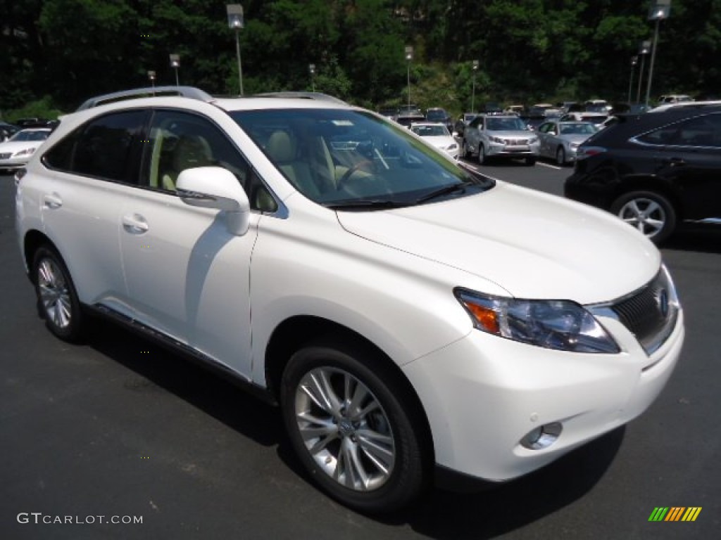 2012 RX 450h AWD Hybrid - Starfire White Pearl / Parchment photo #6