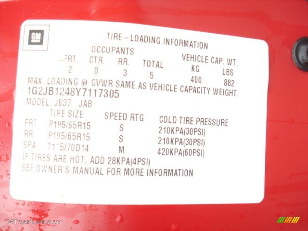 2000 Sunfire SE Coupe - Bright Red / Graphite photo #15