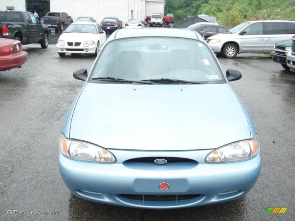 1998 Escort SE Sedan - Aquamarine Frost Metallic / Gray photo #2