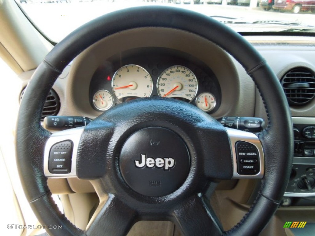 2002 Jeep Liberty Limited Taupe Steering Wheel Photo #66020406