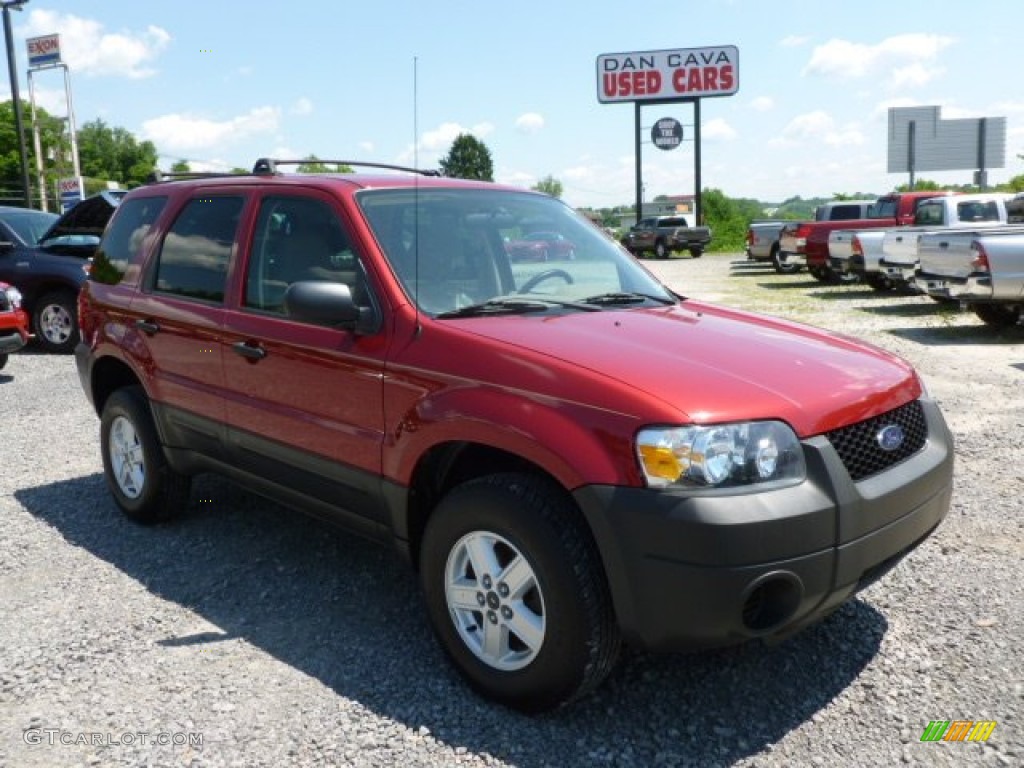 2006 Escape XLS 4WD - Redfire Metallic / Medium/Dark Pebble photo #1