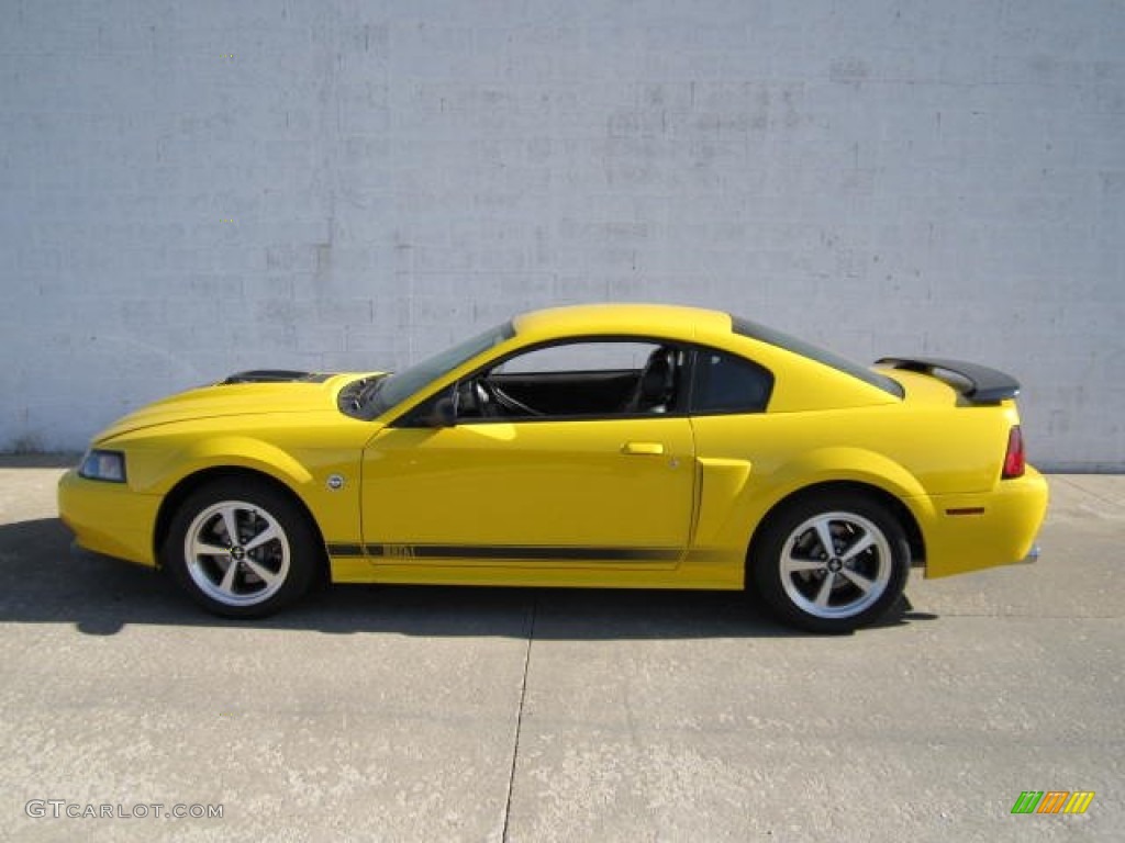 2004 Mustang Mach 1 Coupe - Screaming Yellow / Dark Charcoal photo #1