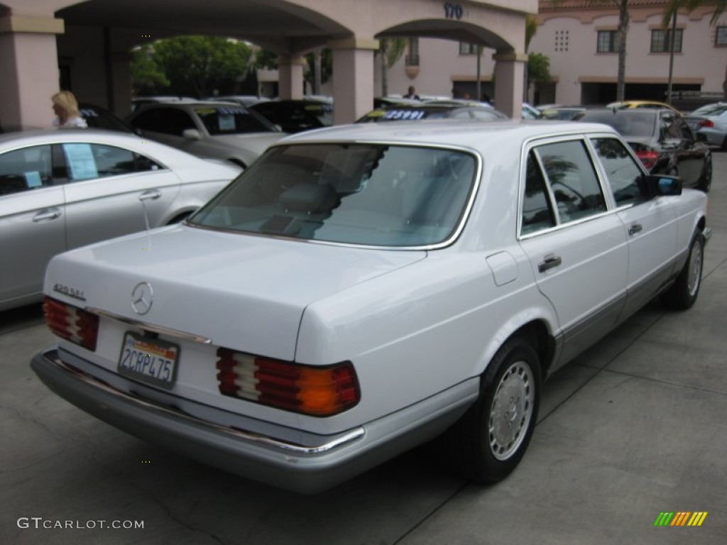 1986 S Class 420 SEL - Arctic White / Grey photo #2