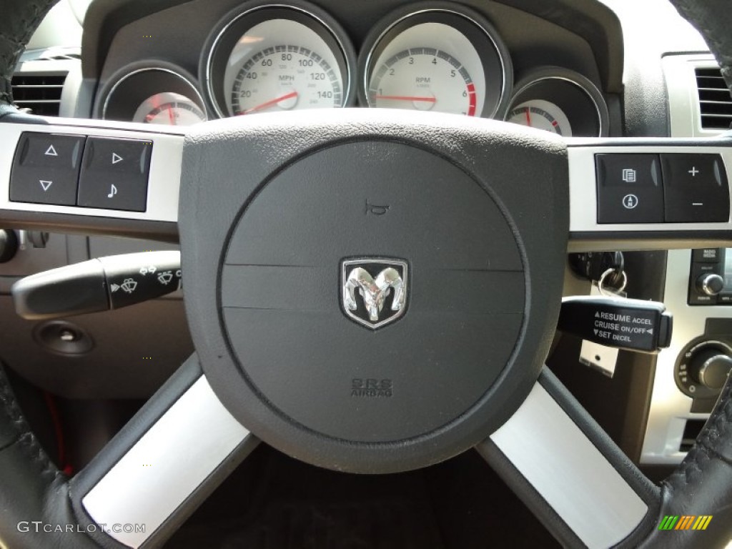 2009 Dodge Charger R/T Dark Slate Gray Steering Wheel Photo #66032013