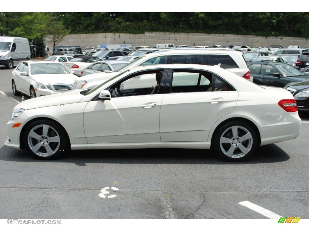 2011 E 350 4Matic Sedan - Arctic White / Natural Beige/Black photo #3