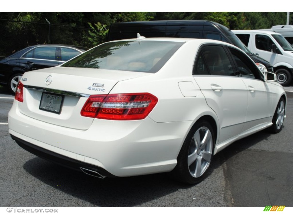 2011 E 350 4Matic Sedan - Arctic White / Natural Beige/Black photo #6