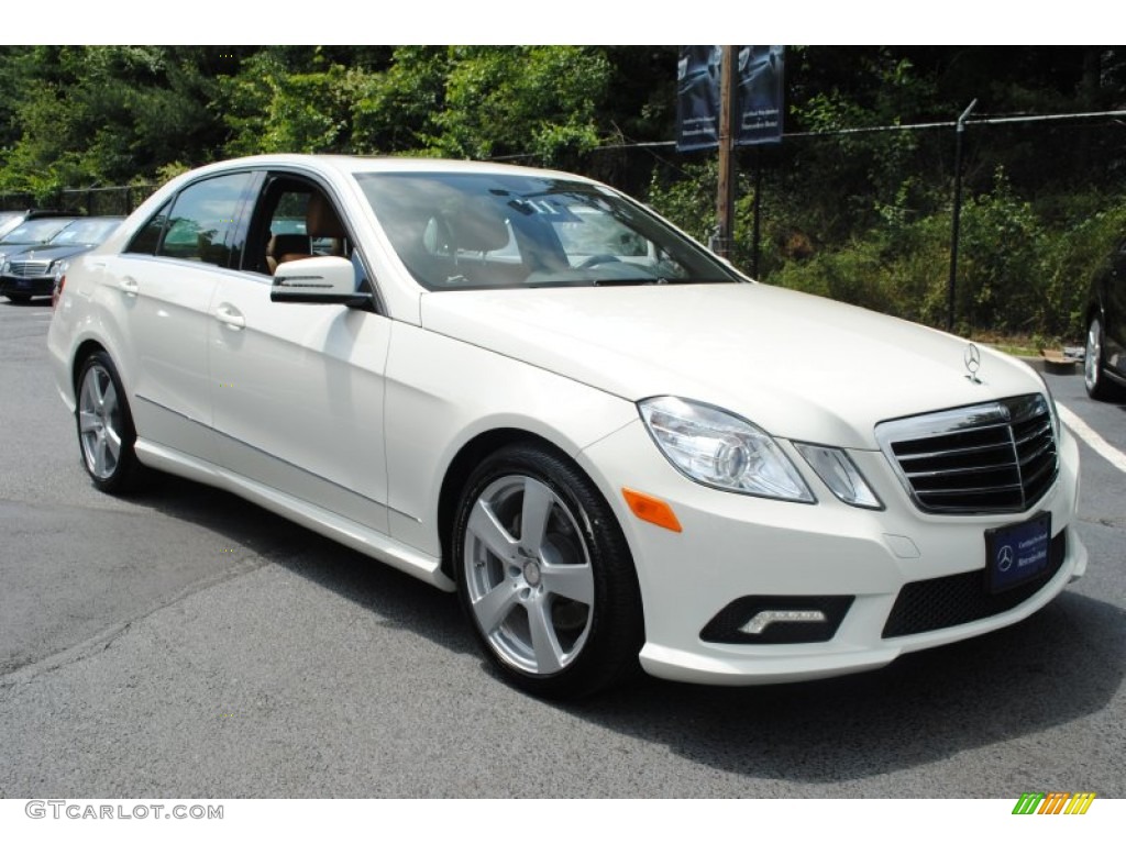 2011 E 350 4Matic Sedan - Arctic White / Natural Beige/Black photo #7
