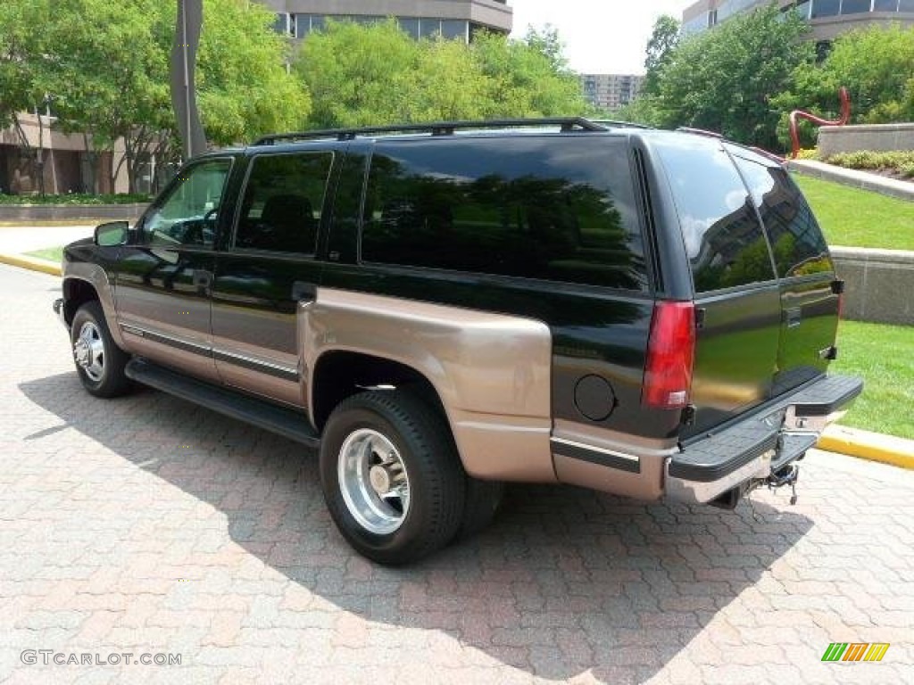 Onyx Black 1999 GMC Suburban K1500 SLT 4x4 Dually Exterior Photo #66034482