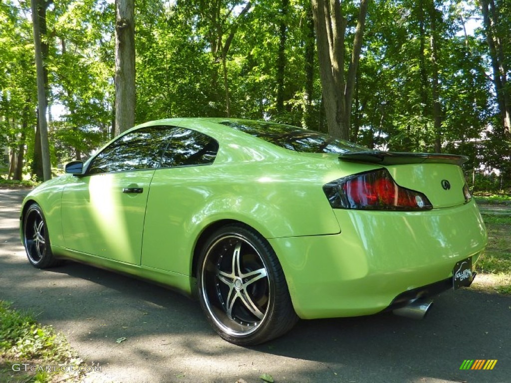 2005 G 35 Coupe - Custom Bright Green / Graphite photo #4
