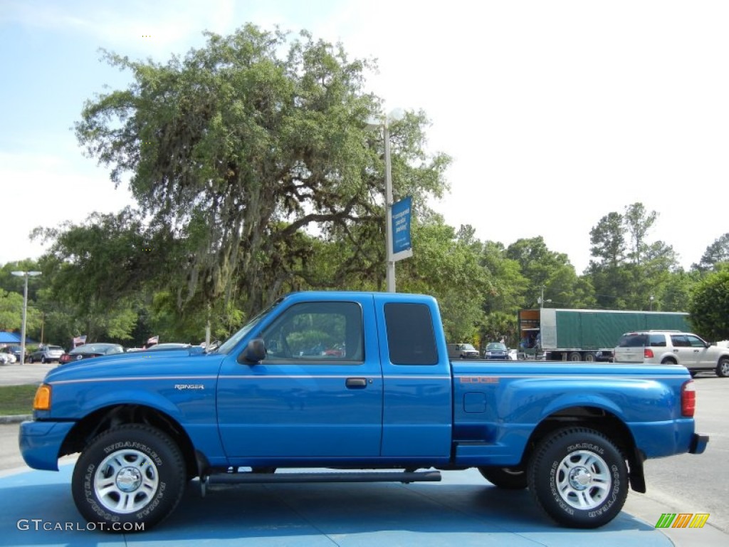 Bright Island Blue Metallic 2002 Ford Ranger Edge SuperCab Exterior Photo #66035913