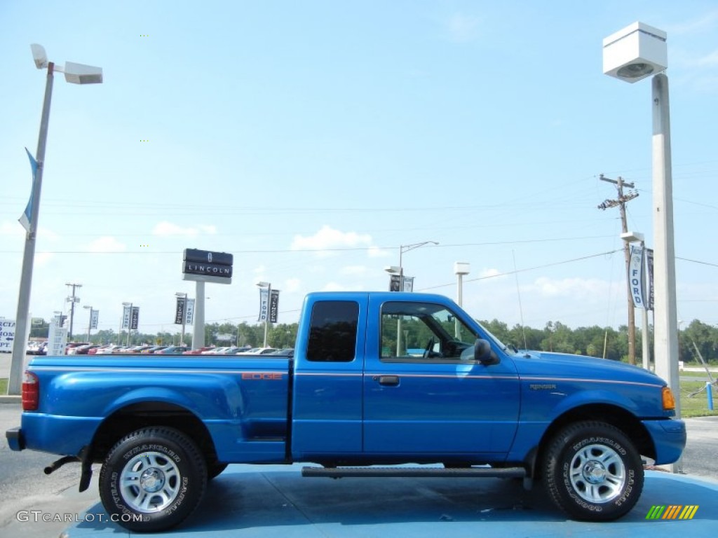 2002 Ranger Edge SuperCab - Bright Island Blue Metallic / Dark Graphite photo #6