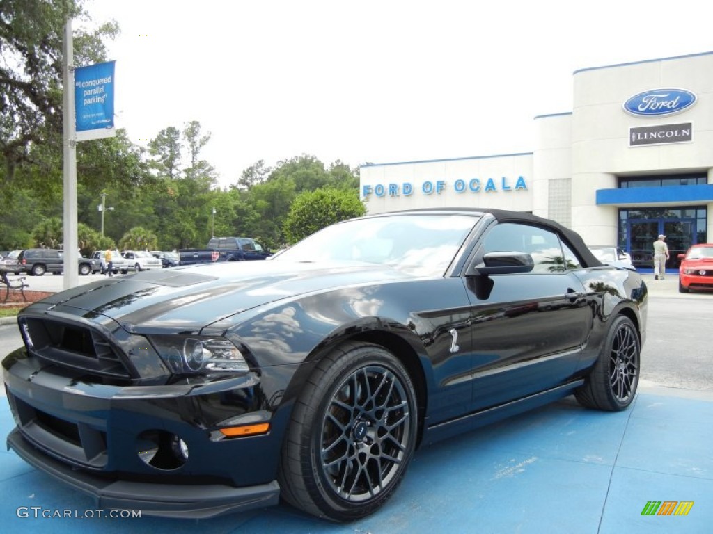 2013 Mustang Shelby GT500 SVT Performance Package Convertible - Black / Shelby Charcoal Black/Black Accent Recaro Sport Seats photo #1