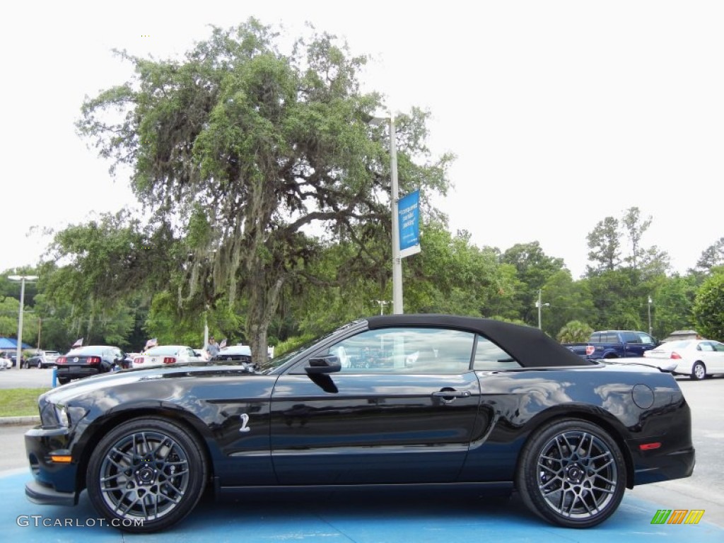 Black 2013 Ford Mustang Shelby GT500 SVT Performance Package Convertible Exterior Photo #66036240