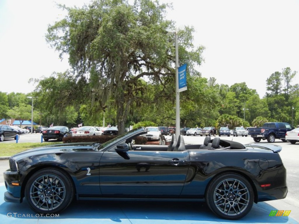 Black 2013 Ford Mustang Shelby GT500 SVT Performance Package Convertible Exterior Photo #66036333