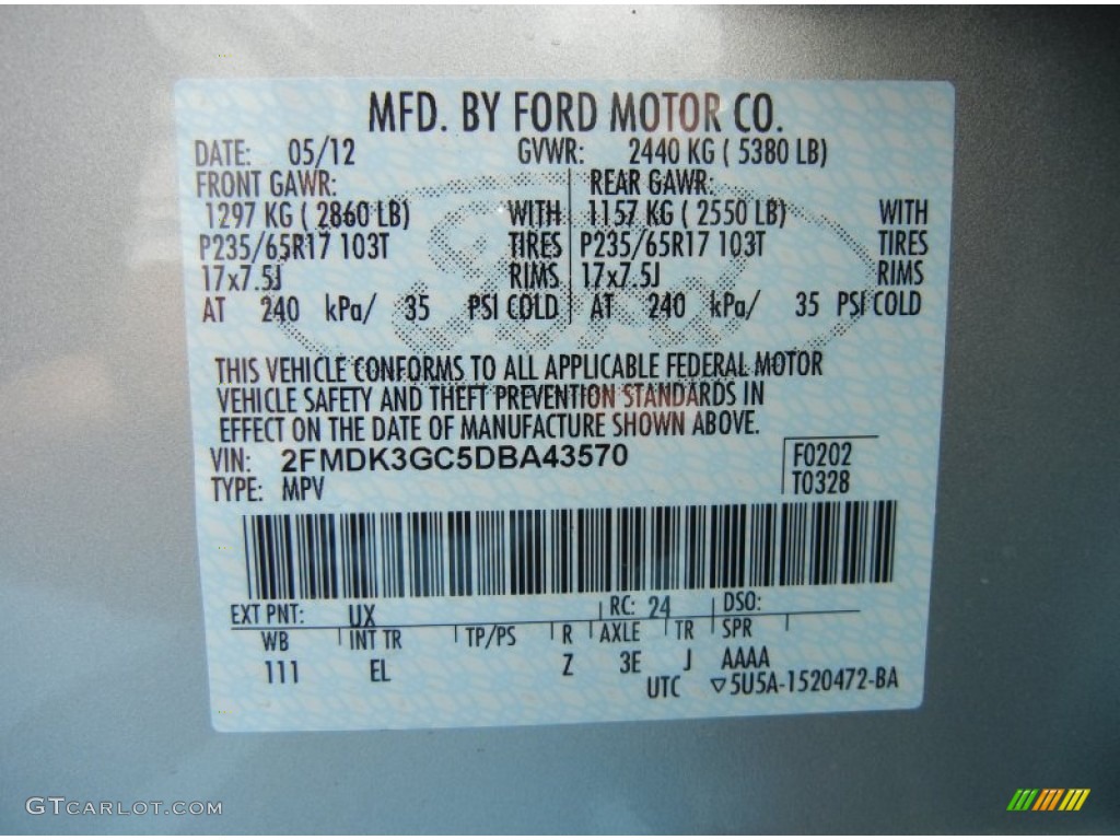 2013 Edge Color Code UX for Ingot Silver Metallic Photo #66036729