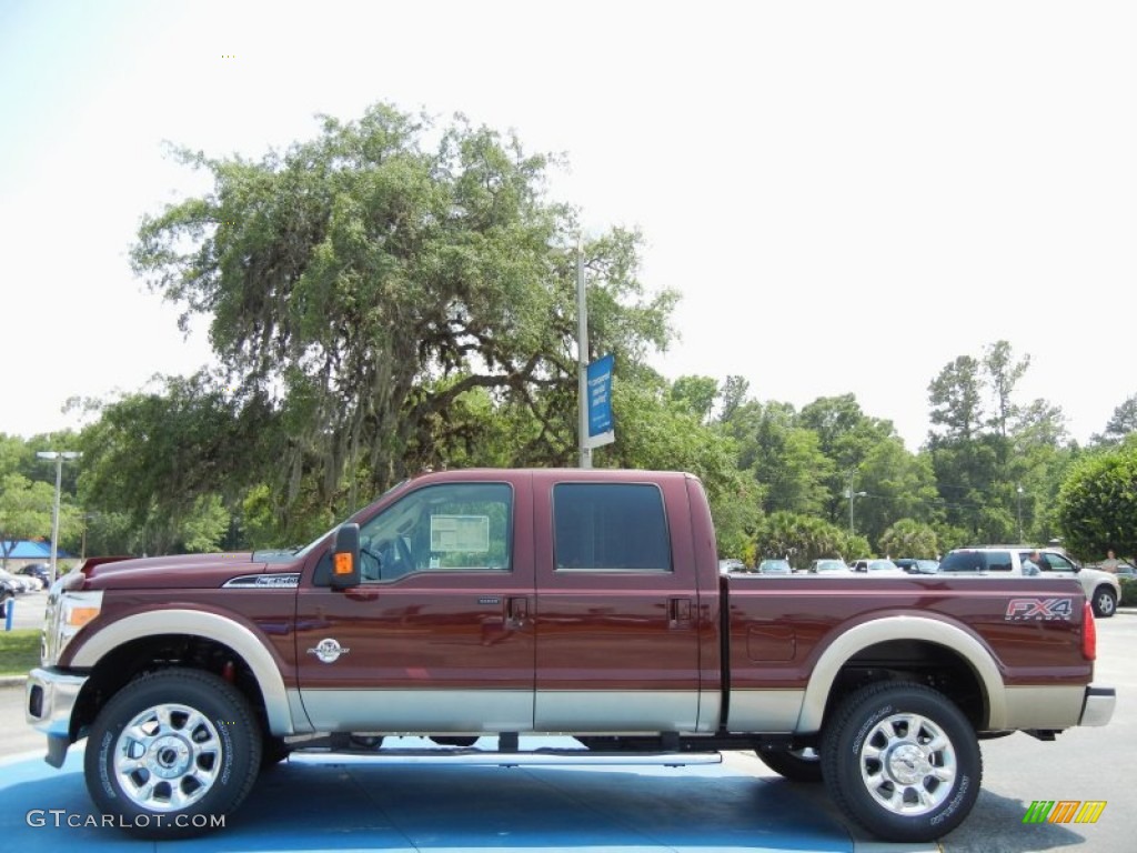 Autumn Red 2012 Ford F350 Super Duty Lariat Crew Cab 4x4 Exterior Photo #66036753