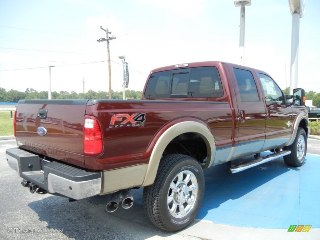 Autumn Red 2012 Ford F350 Super Duty Lariat Crew Cab 4x4 Exterior Photo #66036762