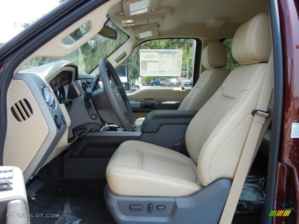 Adobe Interior 2012 Ford F350 Super Duty Lariat Crew Cab 4x4 Photo #66036782