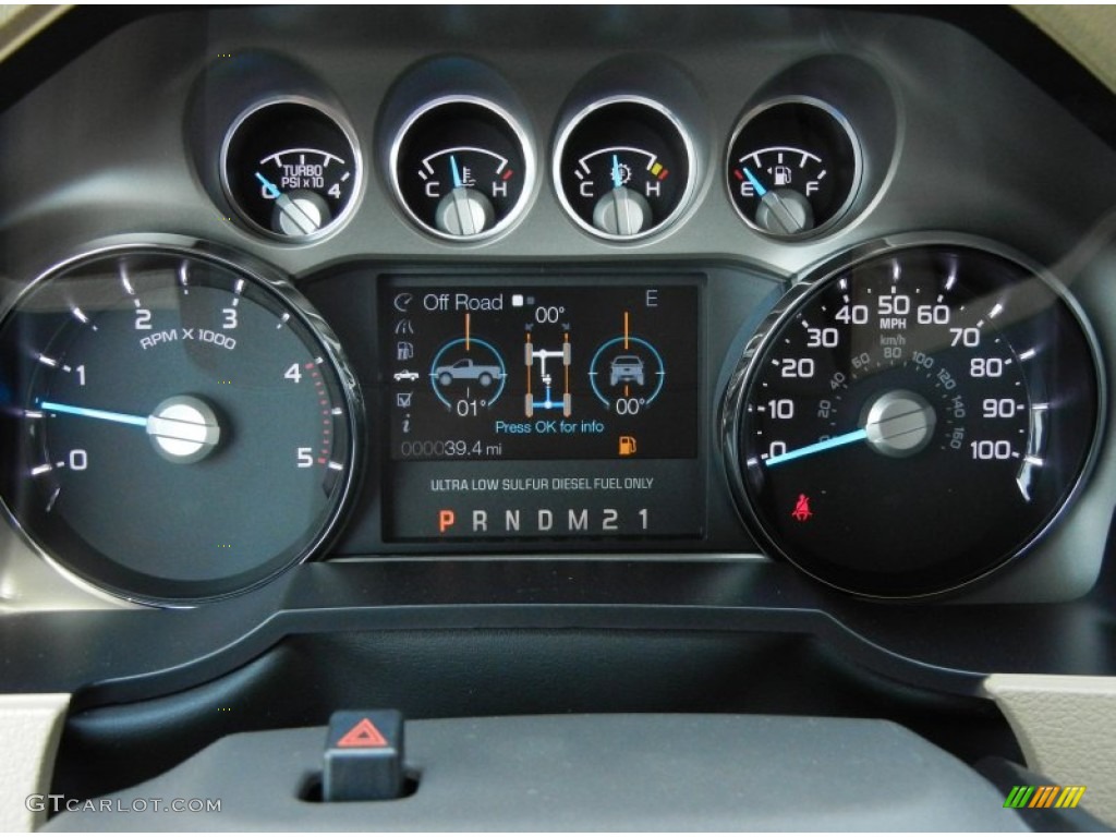 2012 Ford F350 Super Duty Lariat Crew Cab 4x4 Gauges Photo #66036808