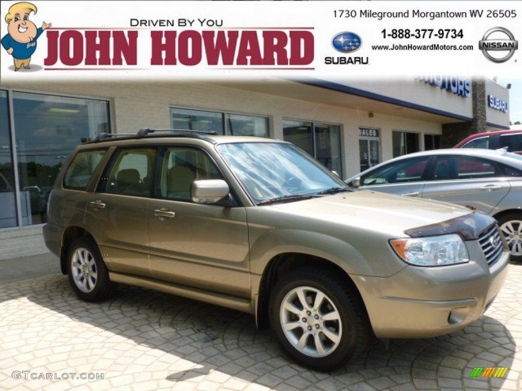 2008 Forester 2.5 X - Topaz Gold Metallic / Desert Beige photo #1