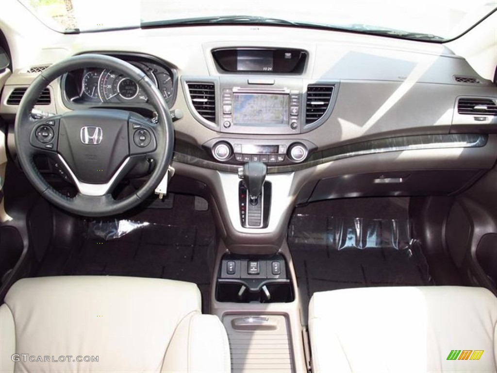 2012 Honda CR-V EX-L Beige Dashboard Photo #66038390