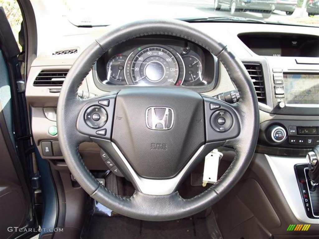 2012 Honda CR-V EX-L Beige Steering Wheel Photo #66038469