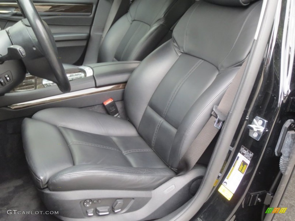 Black Nappa Leather Interior 2009 BMW 7 Series 750Li Sedan Photo #66038523