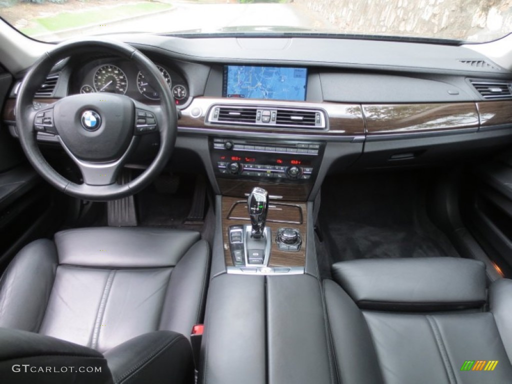 2009 BMW 7 Series 750Li Sedan Black Nappa Leather Dashboard Photo #66038538